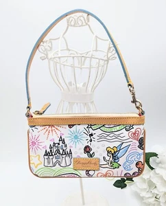 Disney Parks Dooney & Bourke Tinkerbell Sketch Wallet Shoulder Bag Pouchette NEW - Picture 1 of 10