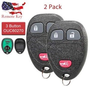 2 for Buick Cadillac Chevrolet GMC Hummer Pontiac Saturn Remote Key Fob OUC60270 - Picture 1 of 6