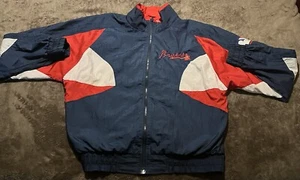 Vintage Atlanta Braves Pro Player Windbreaker Sweats Set - Picture 1 of 10