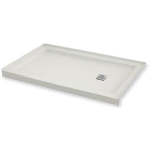 60" x 36" B3Square Shower Base - with Right Hand Drain, White