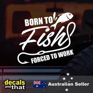 Born To Fish - Car Decal - Fishing / Boating Sticker / Decal - Picture 1 of 1