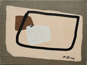 Gemälde Ölgemälde Abstrakt Konstruktiv Geometrie Figur Michael Feicht Signiert - Picture 1 of 8