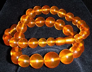 Authentic Baltic 54 cm Amber Butterscotch Honey Bead Necklace 48 grams - Picture 1 of 12