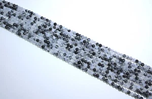 edelsteine24 Echter Turmalinquarz Strang fac. Kugeln 6mm-39cm AA! Rut-b7 - Bild 1 von 5