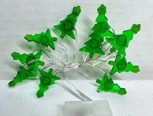 Dollhouse Miniature LED Lights String of 10 Christmas Trees - NEW - Picture 1 of 4