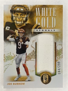 2023 PANINI GOLD STANDARD JOE BURROW WHITE GOLD PATCH 188/299 BENGALS #9