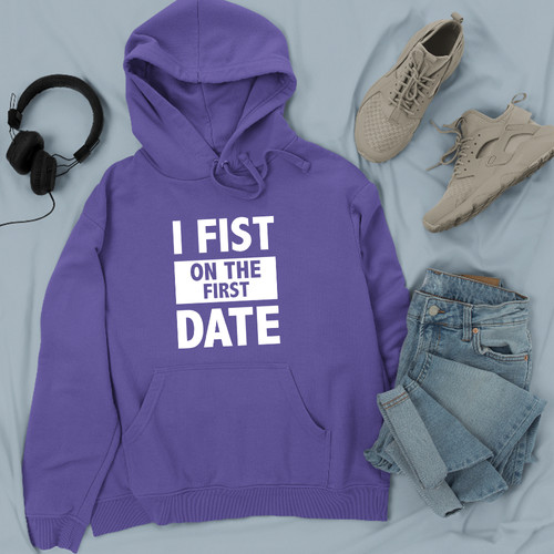 RHUDE Felpa con cappuccio I Fist on The First Date Cervo Coppia Adulto Divertenti Regali Rudi