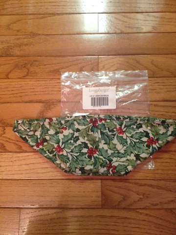 Longaberger Christmas American Holly 10" GENERATIONS Basket Holiday Liner *New* Cover