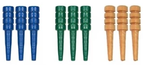 Nuevo Juego de 9 clavijas de madera de abedul para cribar - se envía con seguimiento - azul verde natural - Imagen 1 de 1