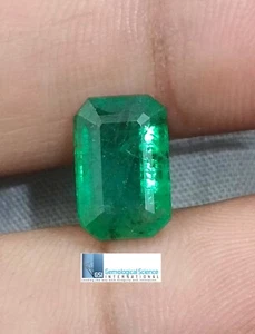 GSI Certified 3.38ct Velvet Green Emerald, Natural Gemstone - Picture 1 of 8