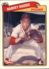 1989 Swell Baseball Greats #13 Harvey Haddix UER/(Reverse negative)