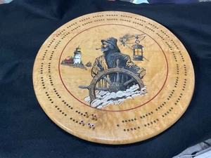 Cribbage Board NAUTICAL SEA CAPTAIN, LEUCHTTURM, WAL ÖLLAMPE - Bild 1 von 9
