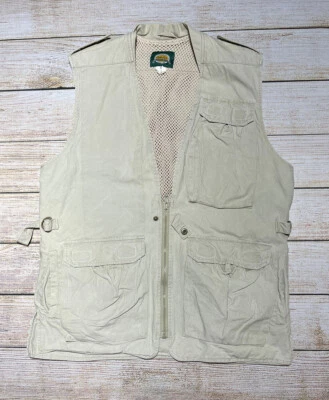 Cabela's Mens Hunting Shooting Fishing Photography Vest Kahiki Cotton Mesh Sz M - Image 1 of 4