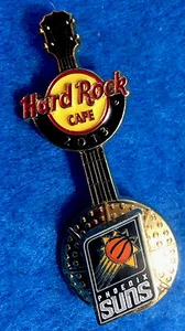 PHOENIX SUNS NBA BASKETBALL 3D BALL LOGO GUITAR 2013 SERIES Hard Rock Cafe PIN - Picture 1 of 1