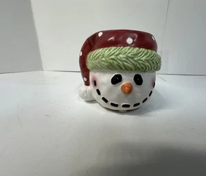 Yankee Candle Snowman Votive Candle Tea Light Holder Winter Holiday - Picture 1 of 6