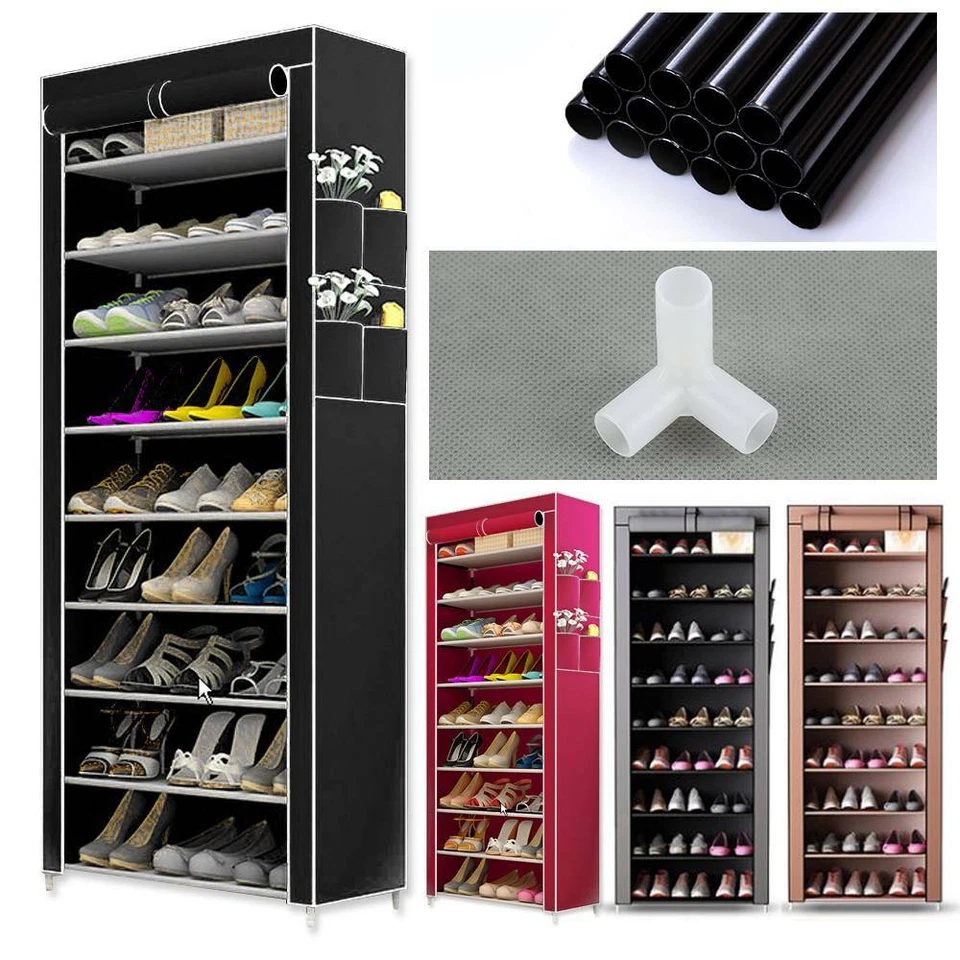 10 Schicht Schuhschrank Schuhablage 4 farben Schuhständer Vliesstoff Schuhregal - Bild 1 von 4