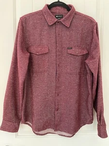 MATIX flannel shirt Men's Medium Classic Fit long sleeve button down Maroon Red - Picture 1 of 12