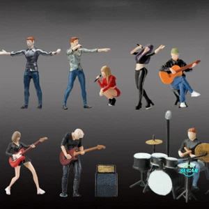 Diorama 1/64 Musician Singer Guitarist Pianist Figure Model Scene Display Models - Picture 1 of 30