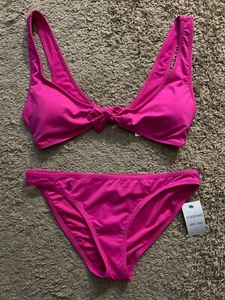 Polo Ralph Lauren -Tie-front 2 Pc. Bikini Set, size: X-Large , color: Magenta - Picture 1 of 2