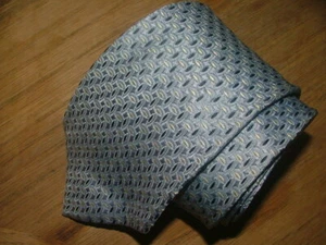 CRAVATTA UOMO ERMENEGILDO ZEGNA 100% SETA MADE IN ITALY BLU GRIGIO #0137 - Foto 1 di 5
