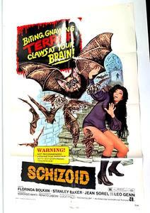 Póster original 1971 Schizoid One Sheet película de terror Lucio Fulci italiano - Imagen 1 de 15