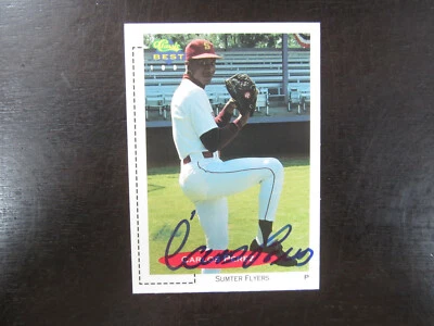 1991 Classic # 92 Carlos Perez Autograph Signed Card (B) Sumter Flyers Expos - Image 1 of 2