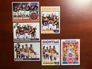 Chicago Bears Super Bowl Shuffle NFL Los Angeles Lakers Detroit Pistons NBA Card - Picture 1 of 5