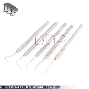 NEU 5-TEILIGES DENTALSONDEN-SET KIT HYGIENEWERKZEUGE EDELSTAHL, PR-0066 - Bild 1 von 3