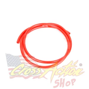 TUBETTO SILICONE BENZINA SFIATO CARBURATORE INIETTORI MOTO ROSSO RED Ø 4 x 1 m - Foto 1 di 1