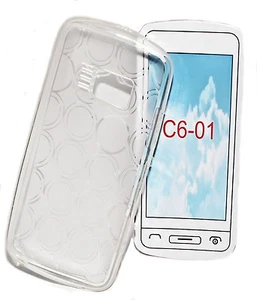 Silikon TPU Cover Handy Case Hülle Schutzhülle in Foggy für Nokia C6-01 - Picture 1 of 10