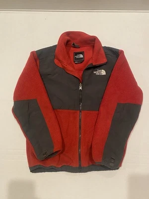 Chaqueta polar con cremallera completa The North Face Polartec para niños roja gris talla M 10/12 Foto 1 de 3