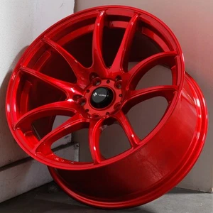 17x8 Candy Red Wheels Vors TR4 4x108 35 (Set of 4) 73.1 - Picture 1 of 7