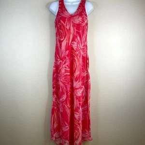Vintage Alyn Paige Y2K Womens Fairy Floral Chiffon Maxi Dress Size M Romantic - Picture 1 of 11