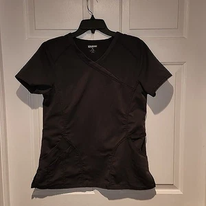 Women's S Pewter Dark Gray Short Sleeved Scrub Shirt by ScrubStar Pockets - Picture 1 of 7