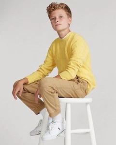 Boy’s Polo Ralph Lauren Cotton Poplin Jogger Pants Size S (8) Camel Color - Picture 1 of 24