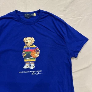 Polo Ralph Lauren Polo Bear Basketball T Shirt Mens XL Classic Single Stitch - Picture 1 of 10
