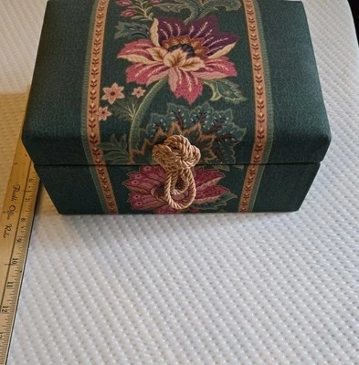 Rosenthal Designs Floral Rose Jewelry Make Up Beauty Perfume Box 80's Vintage - Image 1 of 4