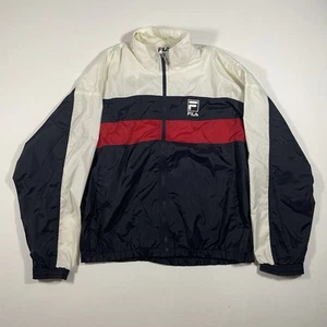 Vintage Retro Fila Colorblock Zip Up Windbreaker Jacket Mens XL - Picture 1 of 6