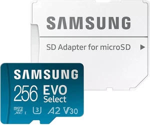 Samsung EVO Select 256GB microSDXC U3 Class 10 + SD Adapter 130MB/s Neu - Bild 1 von 2