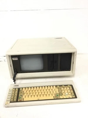 Vintage COMPAQ 101709 Portable Luggable Computer, 9" Screen, Keyboard, AS/IS - Image 1 of 4