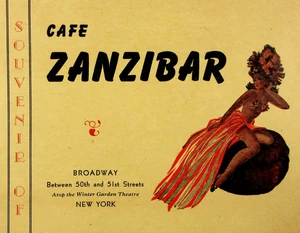 Vintage Cafe Zanzibar Nightclub Souvenir Photo WWII Officers Couples NY 1944 - Picture 1 of 7