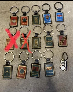 Vintage Auto Key Ring Fob Key Chain 1960’s Antique 13 Choices Rare Collectable - Picture 1 of 13