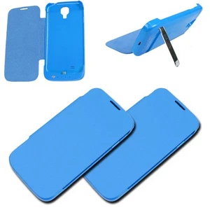 2X 3500MAH BACKUP BATTERY CHARGER POWER FLIP CASES COVER BLUE GALAXY S4 - Zdjęcie 1 z 1