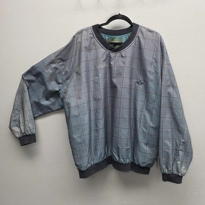 Куртка для гольфа мужская Dockers XL синяя клетчатая пуловер ветровка нейлон легкая - Изображение 1 из 4