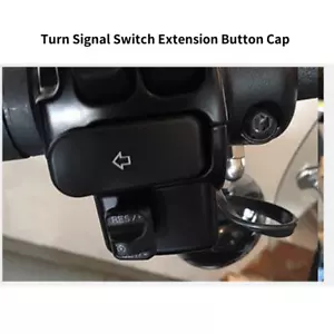 Cubierta de botón de interruptor de señal de giro negra extensible para Harley Softail Sportster Dyna🔥 - Imagen 1 de 8