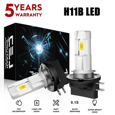 For Kia Sedona 2008-2014 H11B LED Headlight Bulbs LOW BEAM 6000K White Light Kit - Image 1 of 4