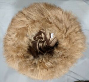 Luxurious Fur Hat Baby Alpaca BROWN Russian Cossack Peruvian Leather Winter Cap
