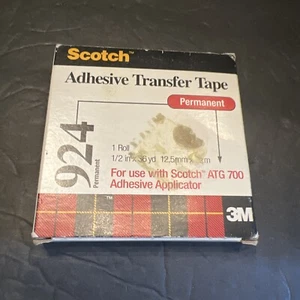 Scotch Adhesive Transfer Tape 1/2" x 36yds 924 Permanent Free Ship - Picture 1 of 1