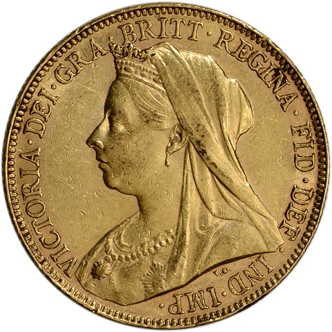 Great Britain Gold Sovereign (.2354 oz) - Victoria Matron - Avg Circ Random Date Cover