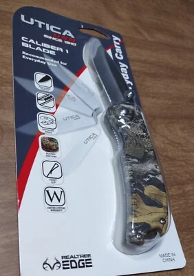 Cuchillo Plegable Utica Calibre 1 Linerlock 2.75" Hoja Inoxidable TRANSPORTE DIARIO NUEVO Foto 1 de 4